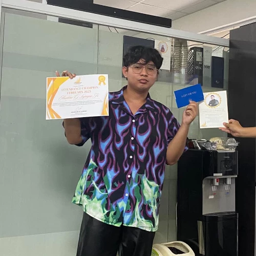 February 2025 Attendance Champion image.